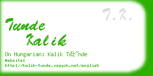 tunde kalik business card